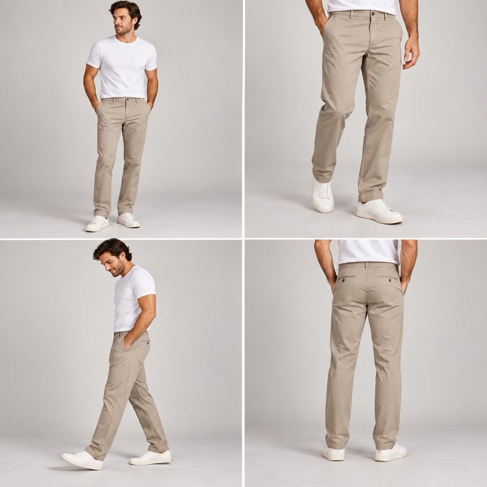 Banana Republic Chino Pants Men’s 34x32 Khaki Tan Flat Front Casual